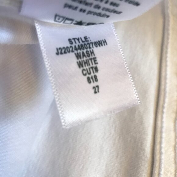 Veronica Beard Carly Kick Flare Jeans Denim Womens 27 White Raw Hem High Rise - Picture 9 of 13